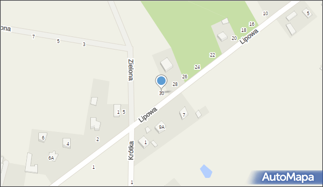 Podrudzie, Lipowa, 30, mapa Podrudzie
