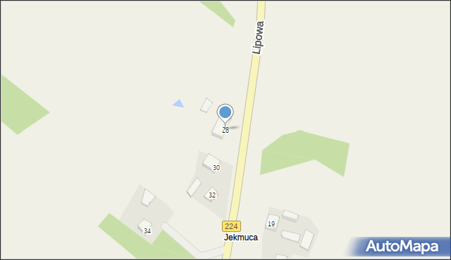 Połęczyno, Lipowa, 28, mapa Połęczyno