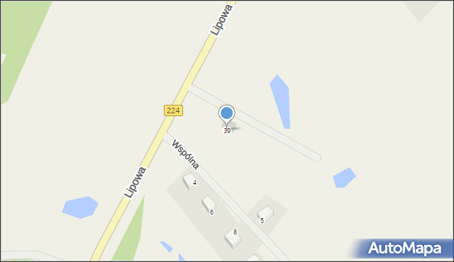 Połęczyno, Lipowa, 39, mapa Połęczyno