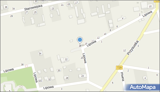 Potworów, Lipowa, 18, mapa Potworów