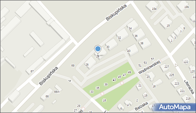 Poznań, Liryczna, 28, mapa Poznania