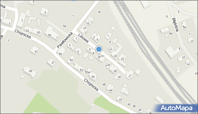 Poznań, Liliowa, 10, mapa Poznania