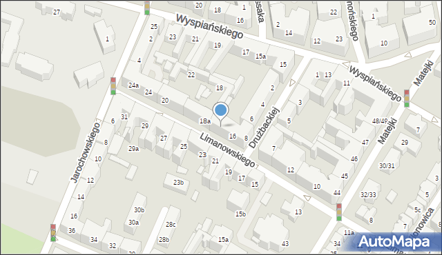 Poznań, Limanowskiego Bolesława, 16a, mapa Poznania