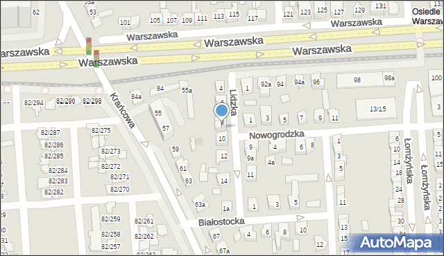 Poznań, Lidzka, 8a, mapa Poznania