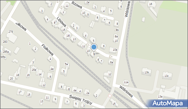Poznań, Lipowa, 9, mapa Poznania