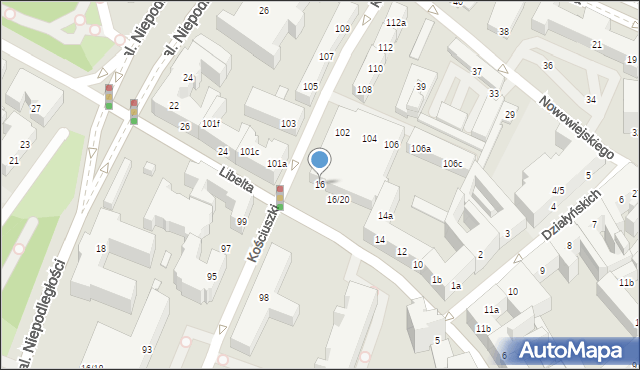 Poznań, Libelta Karola, 16, mapa Poznania