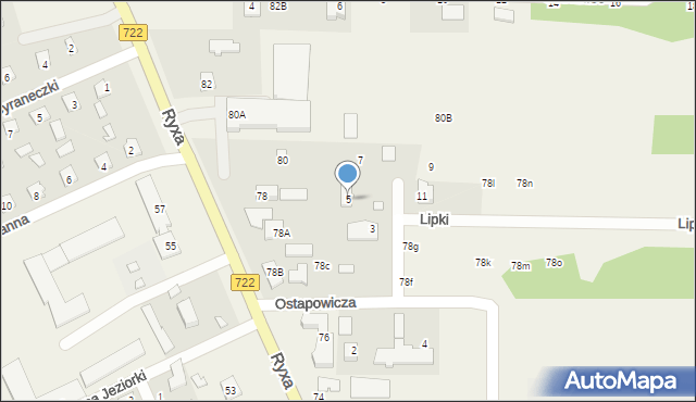 Prażmów, Lipki Franciszka, ks., 5, mapa Prażmów