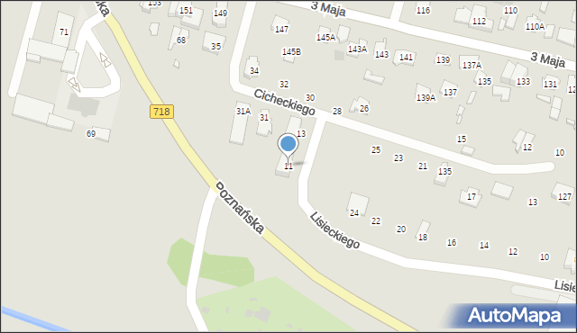 Pruszków, Lisieckiego-Dziadka Kazimierza, 11, mapa Pruszków
