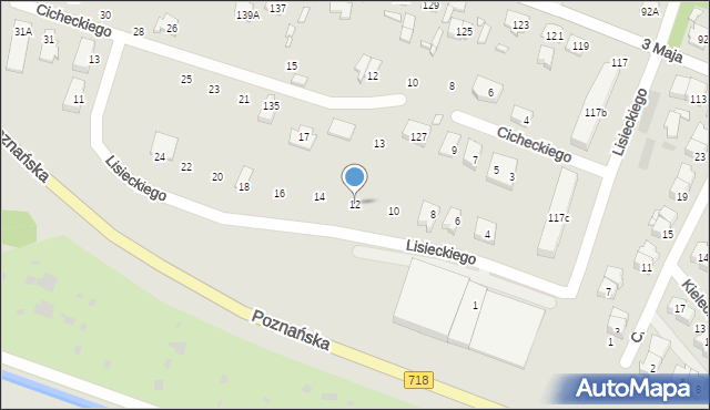 Pruszków, Lisieckiego-Dziadka Kazimierza, 12, mapa Pruszków