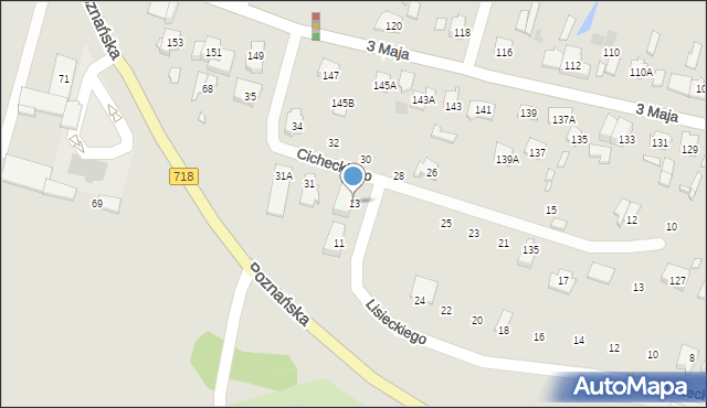 Pruszków, Lisieckiego-Dziadka Kazimierza, 13, mapa Pruszków