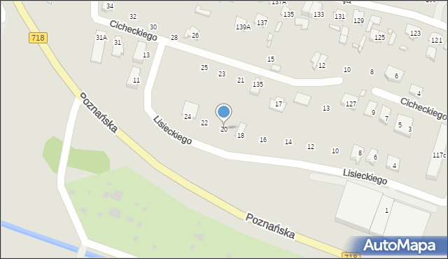 Pruszków, Lisieckiego-Dziadka Kazimierza, 20, mapa Pruszków