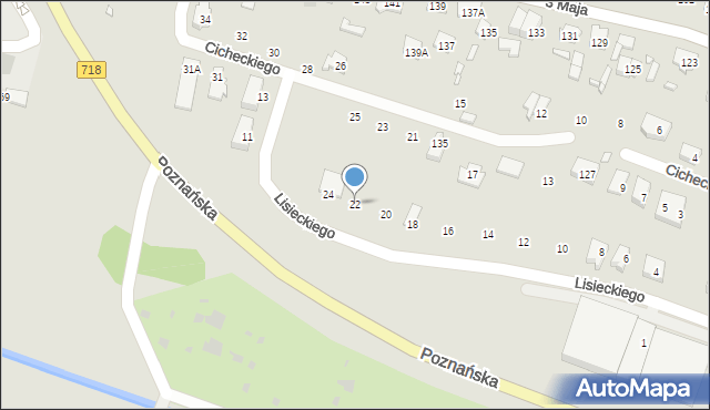 Pruszków, Lisieckiego-Dziadka Kazimierza, 22, mapa Pruszków