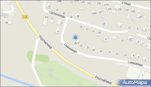 Pruszków, Lisieckiego-Dziadka Kazimierza, 24, mapa Pruszków