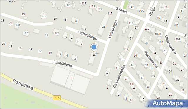 Pruszków, Lisieckiego-Dziadka Kazimierza, 2a, mapa Pruszków