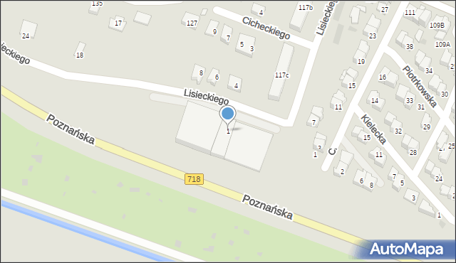 Pruszków, Lisieckiego Kazimierza, 1, mapa Pruszków