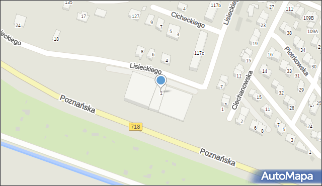 Pruszków, Lisieckiego Kazimierza, 1, mapa Pruszków