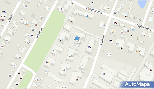 Pruszków, Lipowa, 40, mapa Pruszków