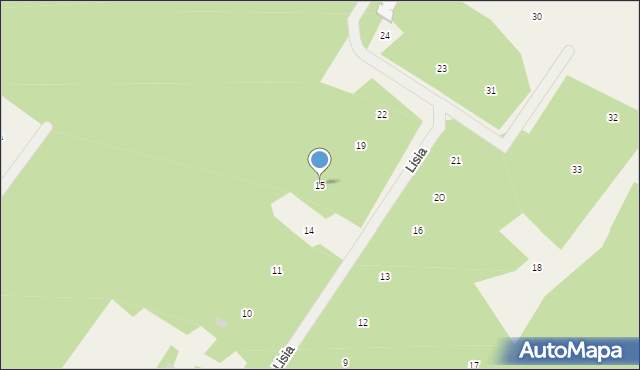 Przyborowo, Lisia, 15, mapa Przyborowo