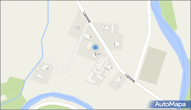 Przybradz, Lipowa, 6, mapa Przybradz