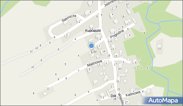 Przyłęków, Liściasta, 3, mapa Przyłęków