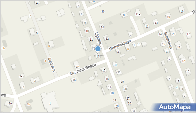 Przytoczna, Lipowa, 13, mapa Przytoczna