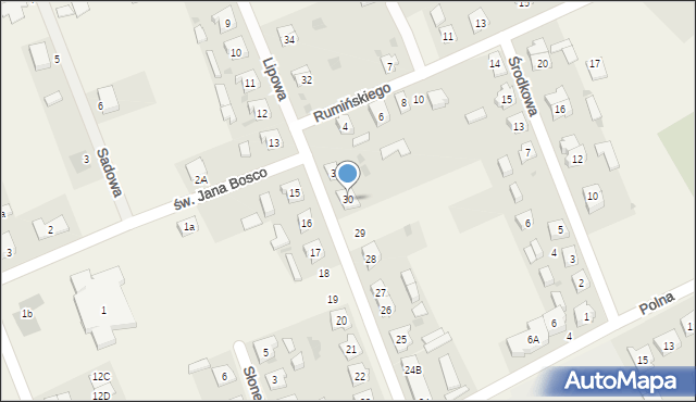 Przytoczna, Lipowa, 30, mapa Przytoczna