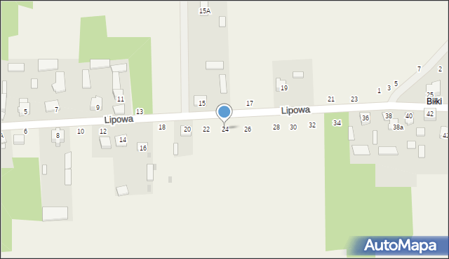 Psucin, Lipowa, 24, mapa Psucin