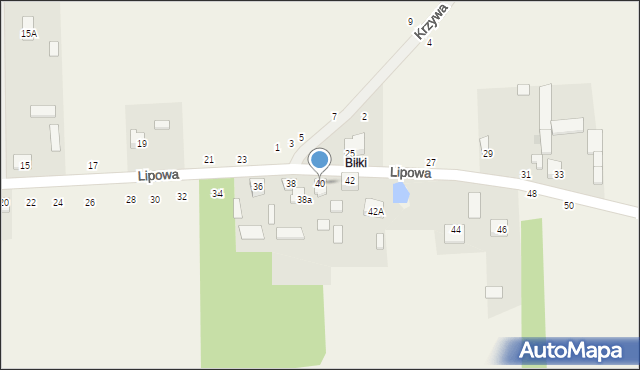 Psucin, Lipowa, 40, mapa Psucin