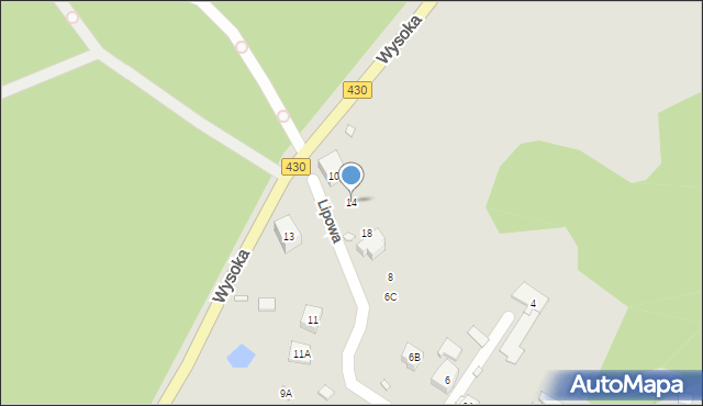 Puszczykowo, Lipowa, 14, mapa Puszczykowo