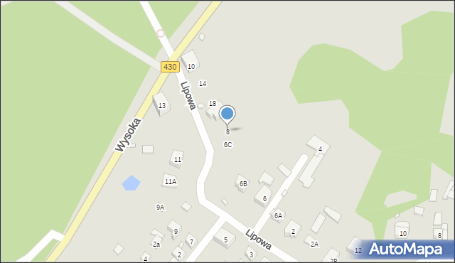 Puszczykowo, Lipowa, 8, mapa Puszczykowo