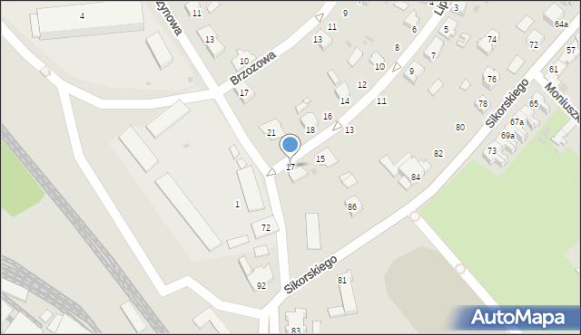 Pyskowice, Lipowa, 17, mapa Pyskowice