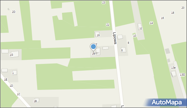 Pysznica, Lipowa, 15, mapa Pysznica