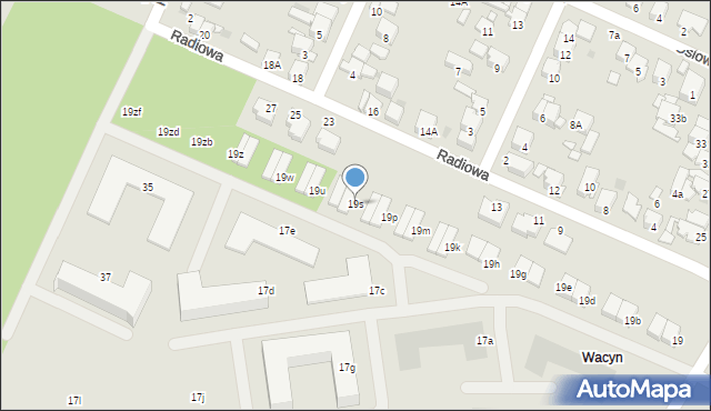 Radom, Listopadowa, 19s, mapa Radomia