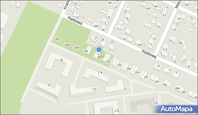 Radom, Listopadowa, 19w, mapa Radomia