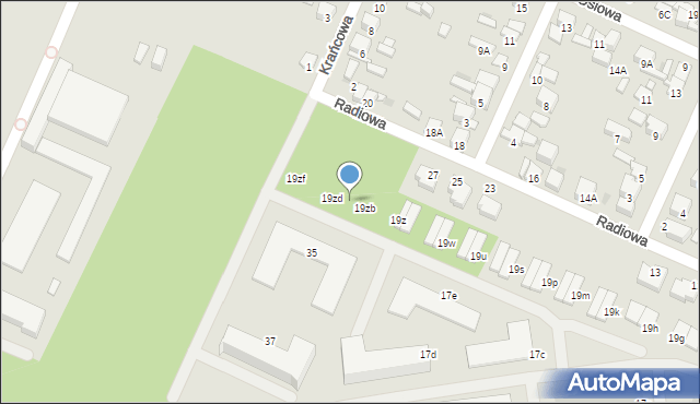 Radom, Listopadowa, 19zc, mapa Radomia