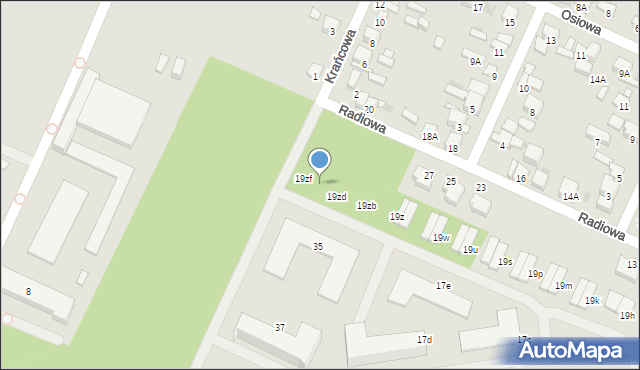 Radom, Listopadowa, 19ze, mapa Radomia