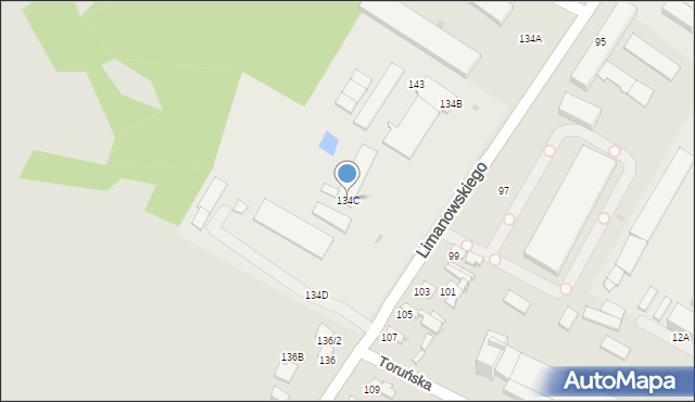 Radom, Limanowskiego Bolesława, 134C, mapa Radomia