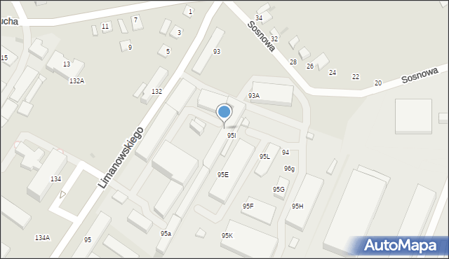 Radom, Limanowskiego Bolesława, 95m, mapa Radomia