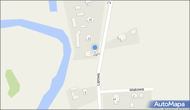 Radzanów, Lipowa, 11a, mapa Radzanów