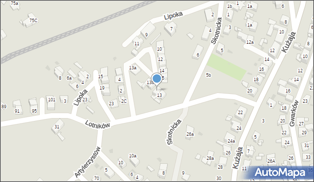 Radzionków, Lipoka, 13c, mapa Radzionków