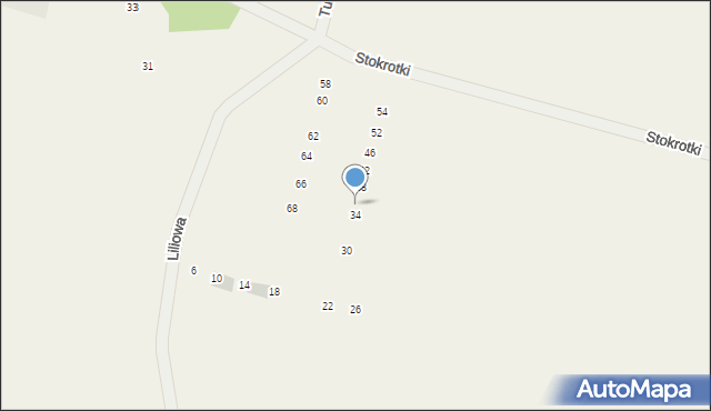 Radziszewo, Liliowa, 36, mapa Radziszewo