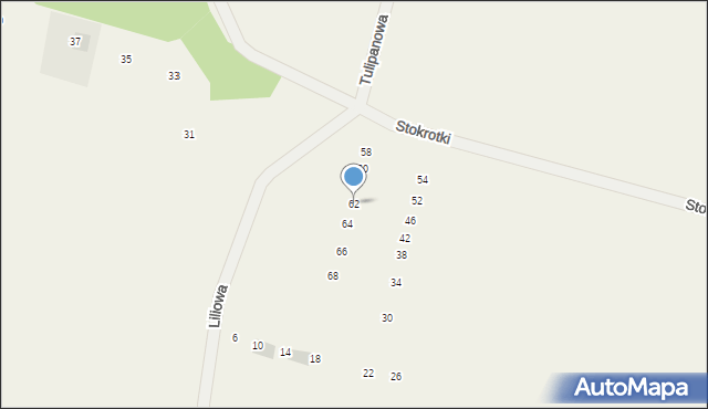 Radziszewo, Liliowa, 62, mapa Radziszewo