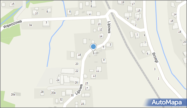 Radziszów, Lipowa, 7, mapa Radziszów