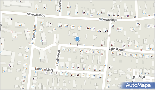 Radzyń Podlaski, Lipińskiego Karola, 5, mapa Radzyń Podlaski