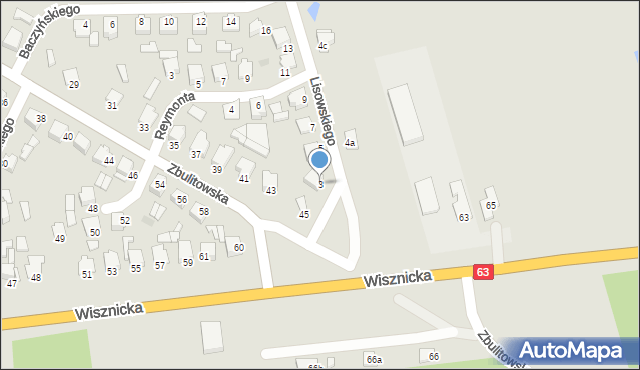 Radzyń Podlaski, Lisowskiego Stefana, 3, mapa Radzyń Podlaski