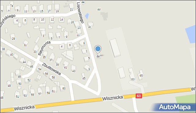 Radzyń Podlaski, Lisowskiego Stefana, 4a, mapa Radzyń Podlaski