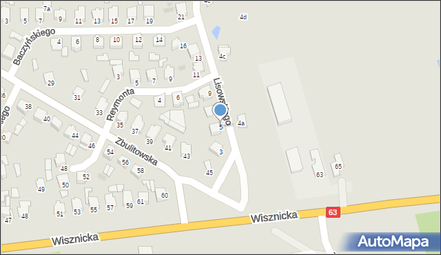 Radzyń Podlaski, Lisowskiego Stefana, 5, mapa Radzyń Podlaski