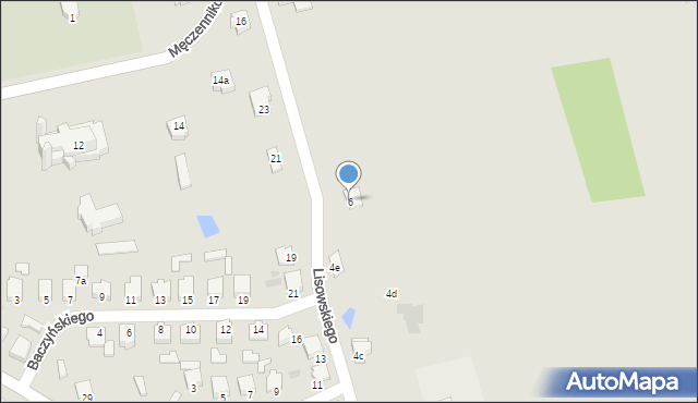 Radzyń Podlaski, Lisowskiego Stefana, 6, mapa Radzyń Podlaski