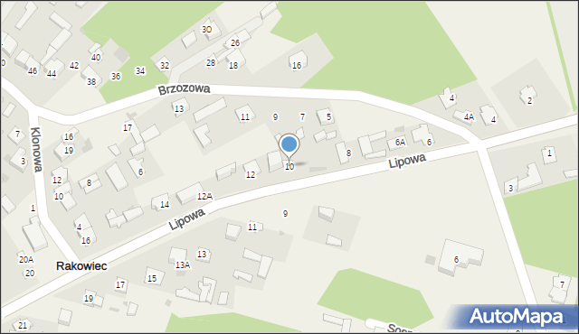Rakowiec, Lipowa, 10, mapa Rakowiec
