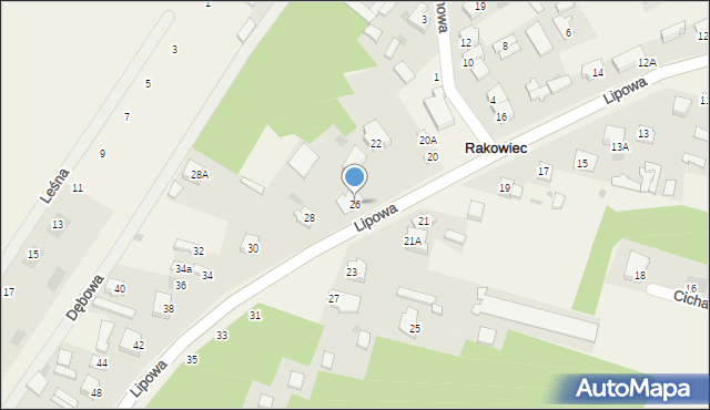 Rakowiec, Lipowa, 26, mapa Rakowiec